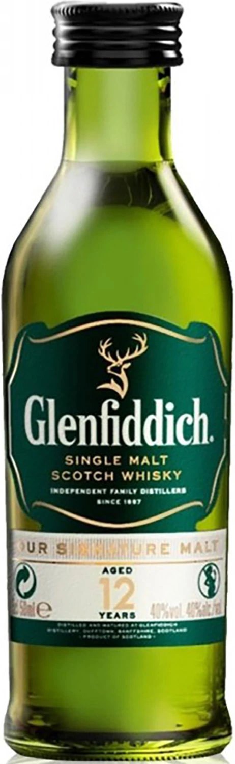 Glenfiddich 12 Yo 40% Miniaturi 0.05L