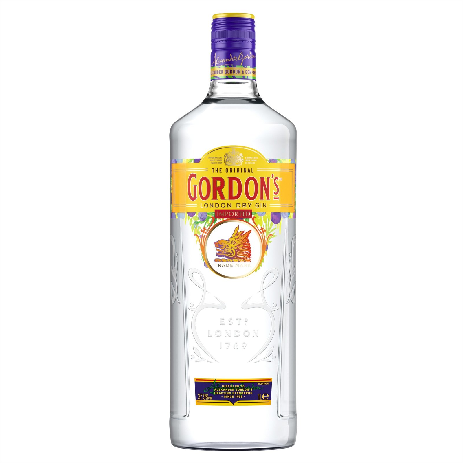 Gordon'S Dry Gin 37.5% 1.00L