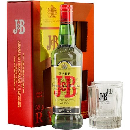 J&B Rare 0.7L 40% 2 Pahare