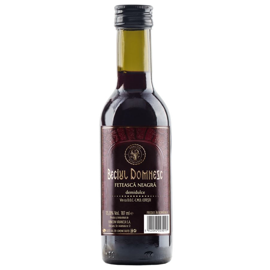 Beciul Domnesc Feteasca Neagra Demidulce Miniaturi 0.187L_Sgr