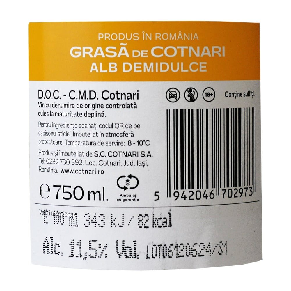 Cotnari Grasa 0,75L